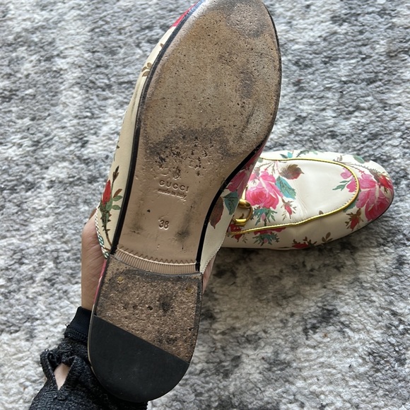Gucci Princeton Loafers Floral Crème size 38 - Picture 2 of 4